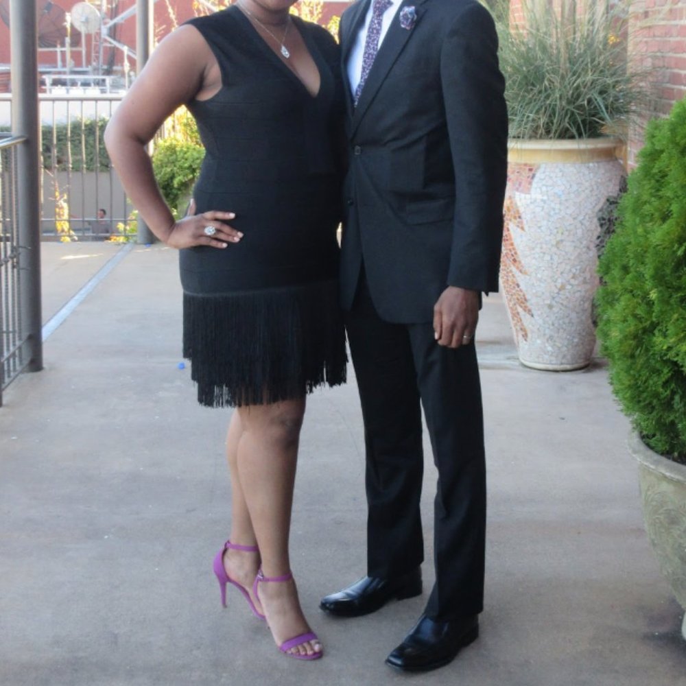 Venus Black Bandage Fringe Dress (16)